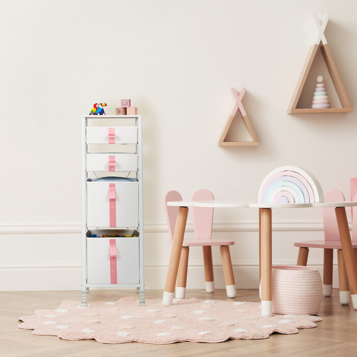 Relaxdays Kommode für Kinder 4 Schubladen