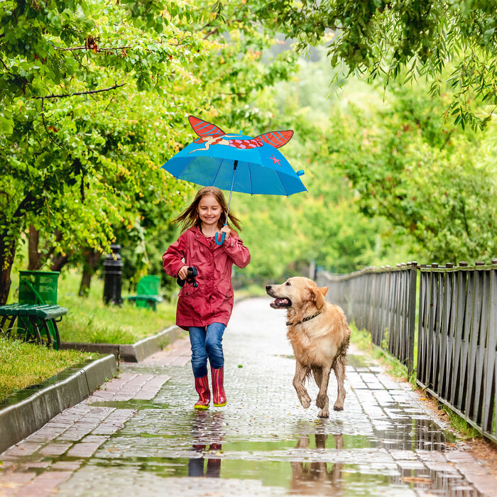 Relaxdays Kinder Regenschirm 'Meerjungfrau'