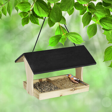Relaxdays Vogelfutterhaus zum Aufhängen