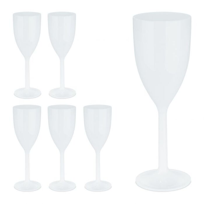 Relaxdays Weingläser Kunststoff 6er Set