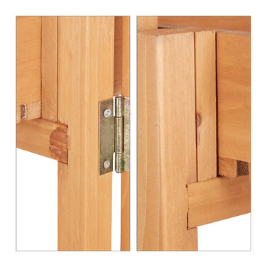 Relaxdays Blumentreppe Holz beweglich