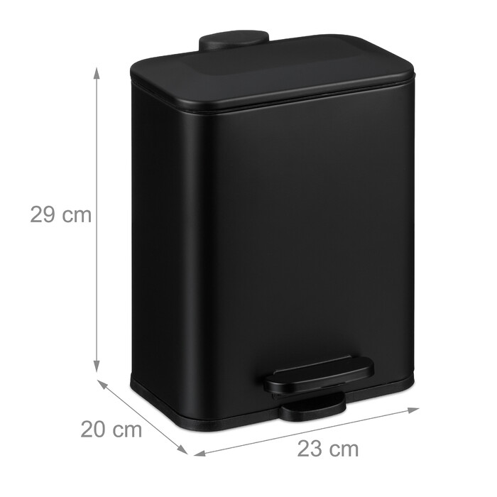 Relaxdays Bad Mülleimer 5 l Softclose