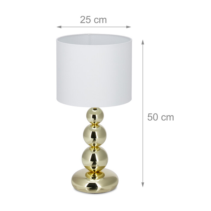 Relaxdays Tischlampe Gold