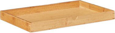 Relaxdays 68 x 55 x 35 cm, Beistelltisch Bambus mit großem Schubfach, moderner Stil, Wohnzimmertisch, H x B x T, Natur