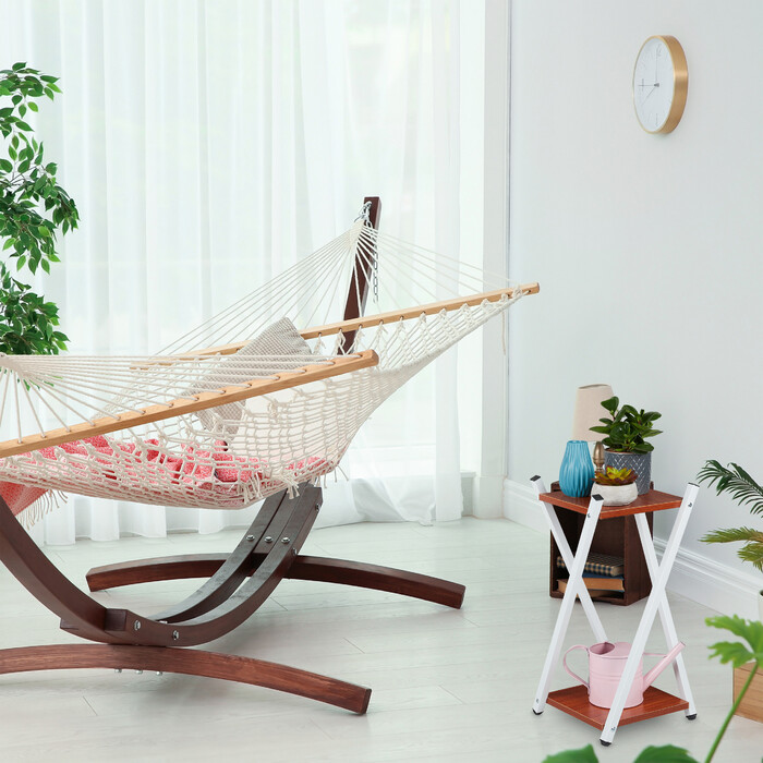 Relaxdays Blumenständer mit 2 Etagen