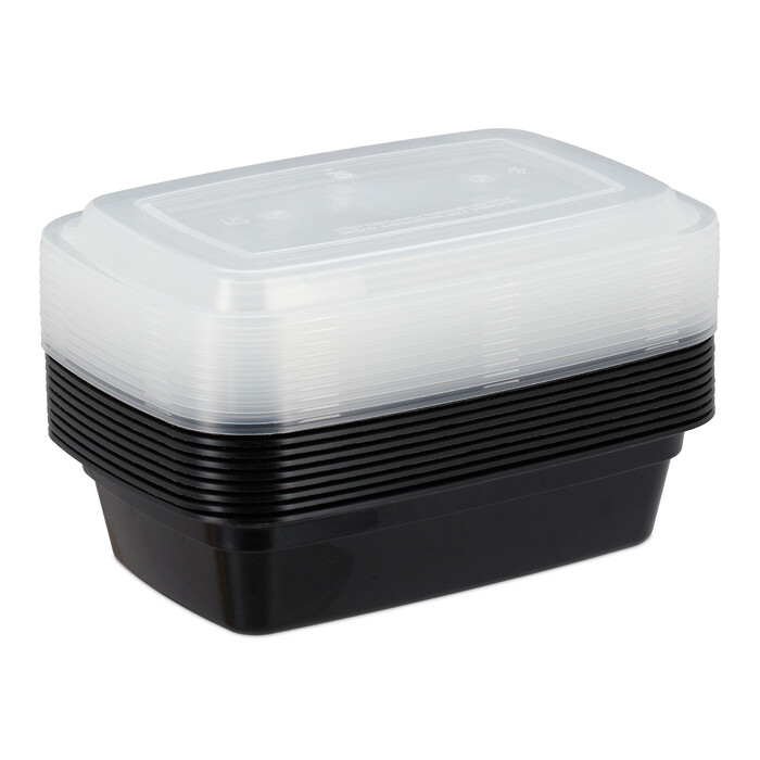Relaxdays 10er Set Meal Prep Boxen 1 Fach
