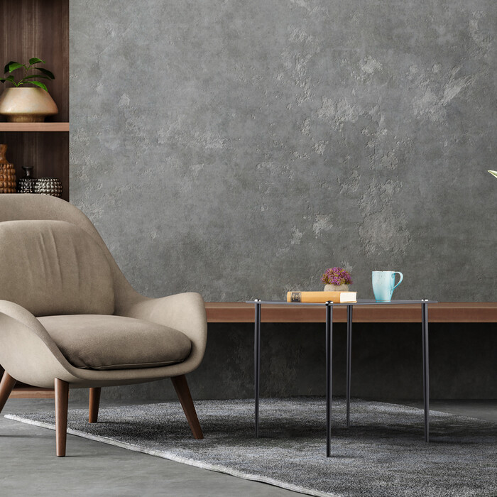 Relaxdays Eckiger Beistelltisch aus Glas