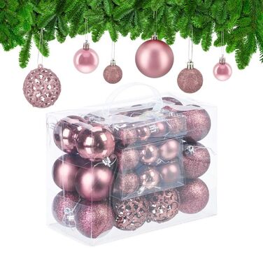 Relaxdays Weihnachtskugeln im 50er Set