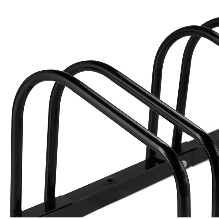 Relaxdays Schwarzer Fahrradständer für 6 Fahrräder