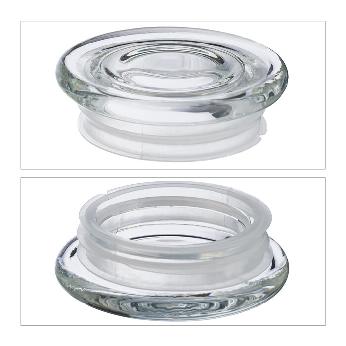 Relaxdays 6er Set Vorratsgläser mit Deckel 1650 ml
