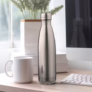 Relaxdays Trinkflasche Edelstahl 500 ml