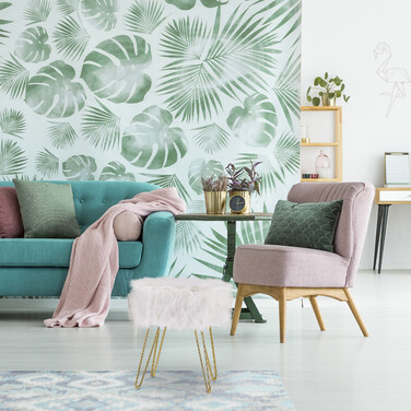 Relaxdays Fellhocker Kunstfell Weiß-Gold