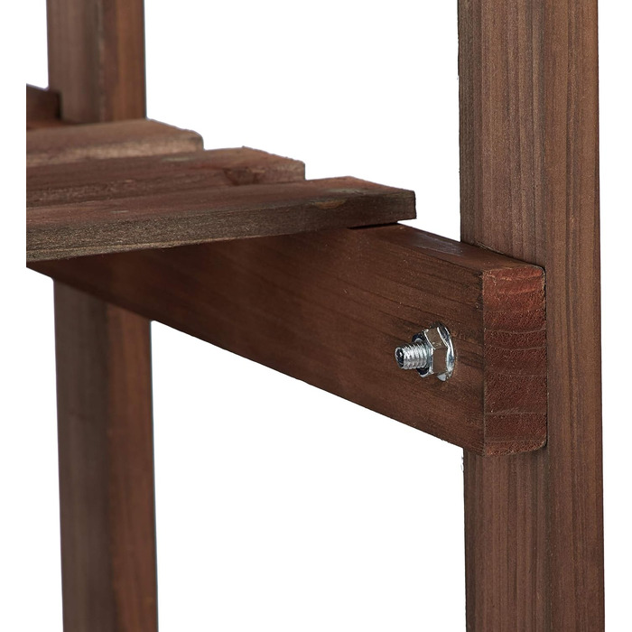 Relaxdays Blumenregal aus Holz, 5 Ebenen, ca. 125 x 81 x 25 cm, Dunkelbraun