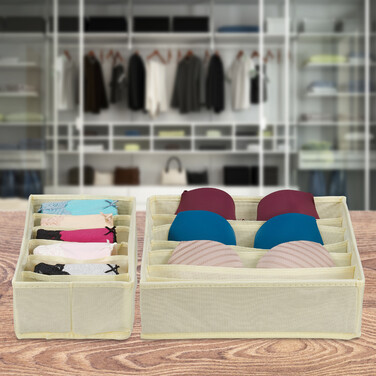 Relaxdays 4 tlg. Unterwäsche Organizer Set