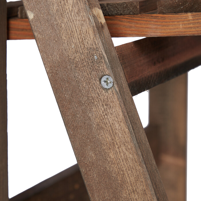Relaxdays Blumentreppe Holz dunkelbraun