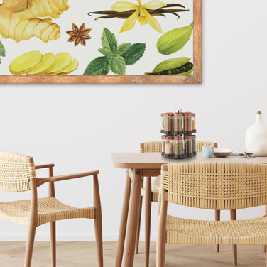 Relaxdays Drehbares Gewürzkarussell mit 16 Gläsern