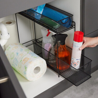 Relaxdays Metall Küchenschrank Organizer