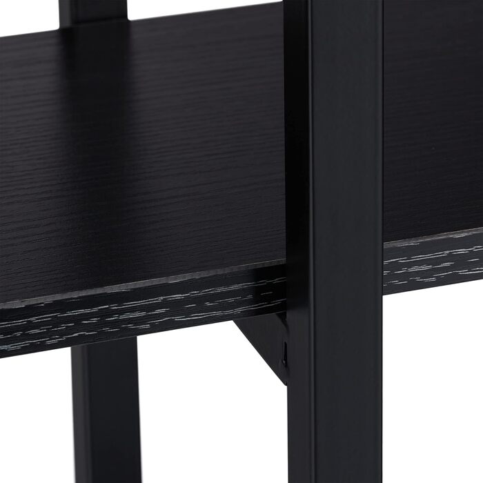 Relaxdays Pflanzenregal, 6 Ablagen, 150x78x24 cm, Stahl & MDF, innen, Schwarz