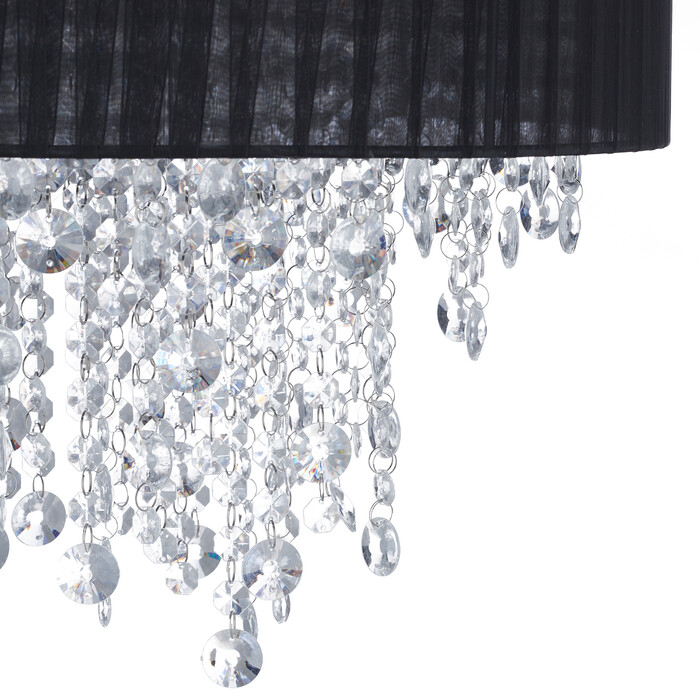 Relaxdays Deckenlampe Organza Kristall