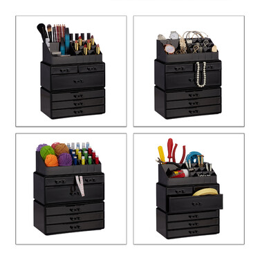 Relaxdays Kosmetikorganizer mit 6 Schubladen