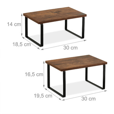 Relaxdays 2-tlg. Tischregal Set Industrial Design