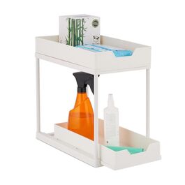 Relaxdays Unter Waschbecken Regal mit 2 Etagen