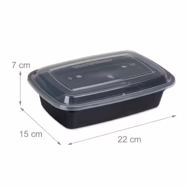 Relaxdays 10er Set Meal Prep Boxen 1 Fach
