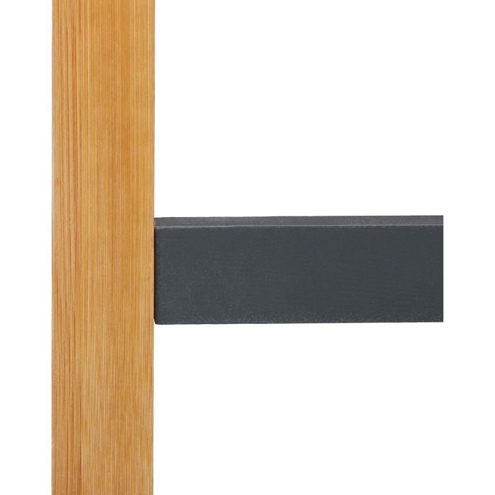 Relaxdays Handtuchständer, 3 Stangen, Ablage, 103x41x28cm, Bambus/MDF, Natur/Grau