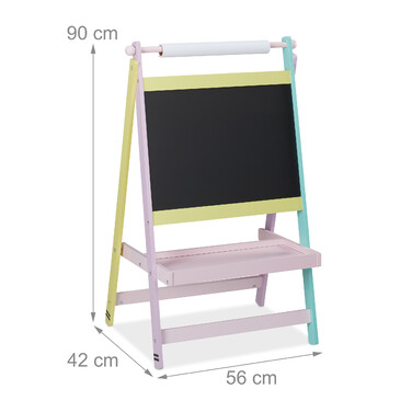 Relaxdays Kindertafel mit Papierrolle