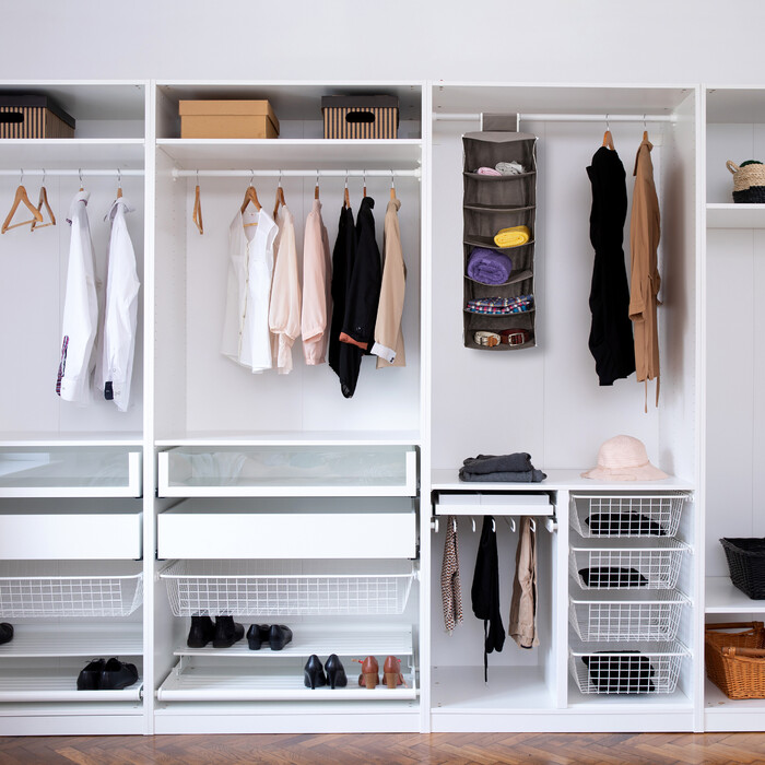 Relaxdays Hängeregal Kleiderschrank 6 Fächer