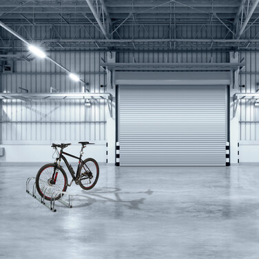Relaxdays Silberner Fahrradständer für 4 Fahrräder