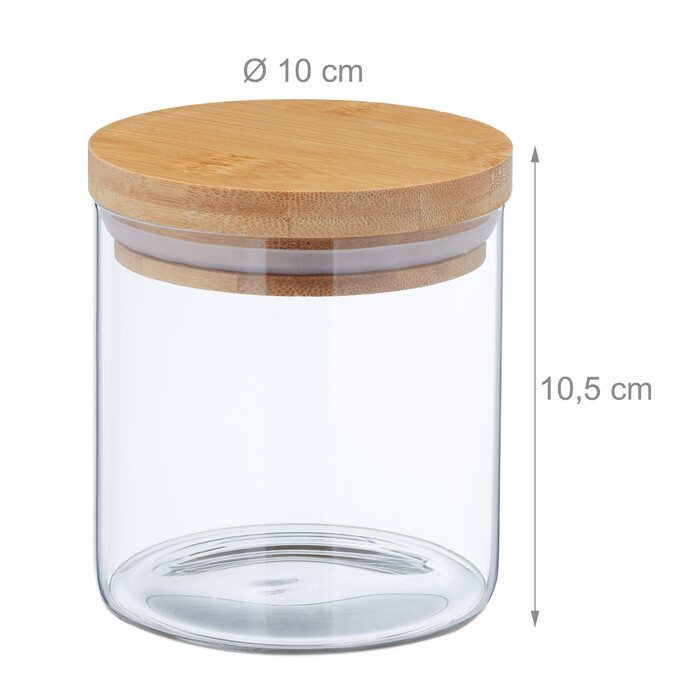 Relaxdays 9er Set Vorratsgläser mit Deckel 500 ml