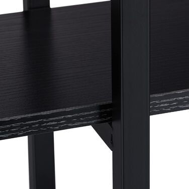 Relaxdays Pflanzenregal, 6 Ablagen, 150x78x24 cm, Stahl & MDF, innen, Schwarz