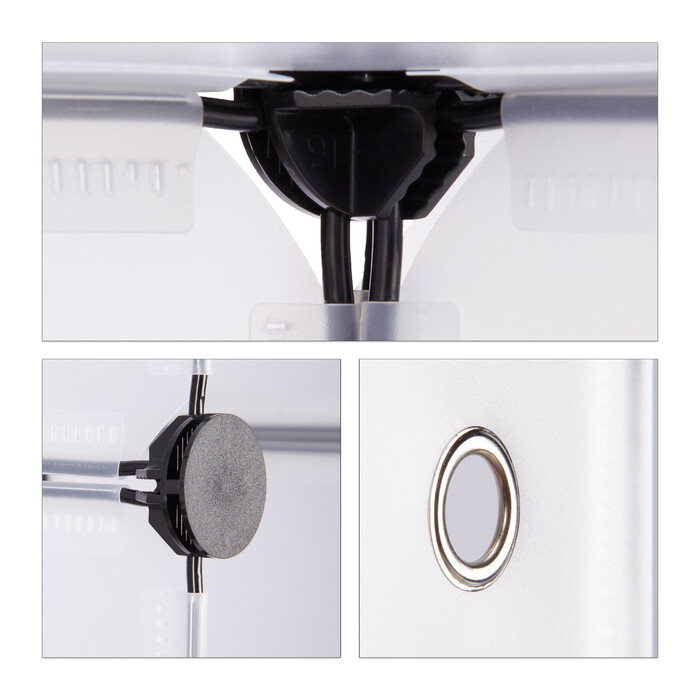 Relaxdays Kleiderschrank Stecksystem 12 Fächer