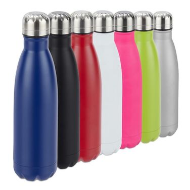 Relaxdays Trinkflasche Edelstahl