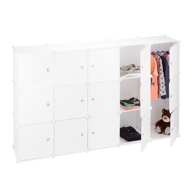 Relaxdays Regalsystem Kleiderschrank 11 Fächer