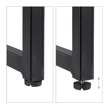 Relaxdays TV Lowboard MDF in Schwarz