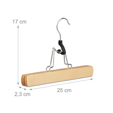 Relaxdays Hosenspanner Holz 12er Set