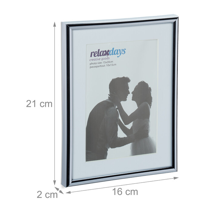 Relaxdays Bilderrahmen 2er Set 15 x 20 cm