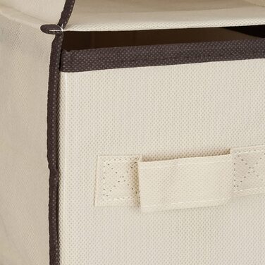Relaxdays, Beige Hängeregal Stoff, Hängeaufbewahrung, 6 Fächer, 2 Schübe, für Kleiderschrank, HBT: ca. 82x14,5x30 cm, 30 x 14