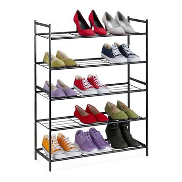 Relaxdays Metall Schuhregal 5 Ablagen