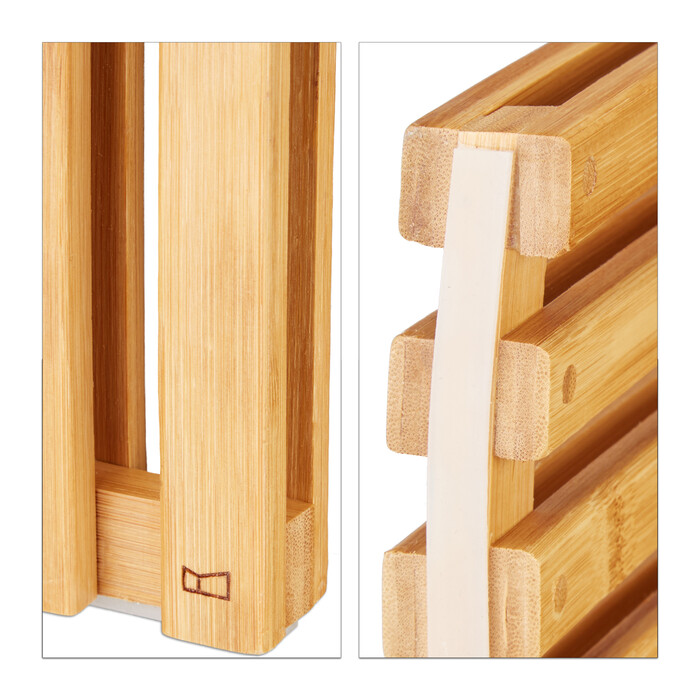 Relaxdays Garderoben Hocker im Bambus Design