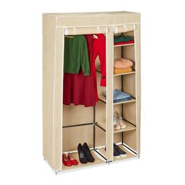 Relaxdays Großer Stoffschrank mit Kleiderstange