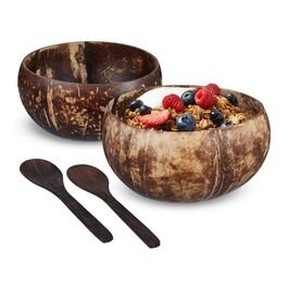 Relaxdays Kokosnuss Schale 2er Set