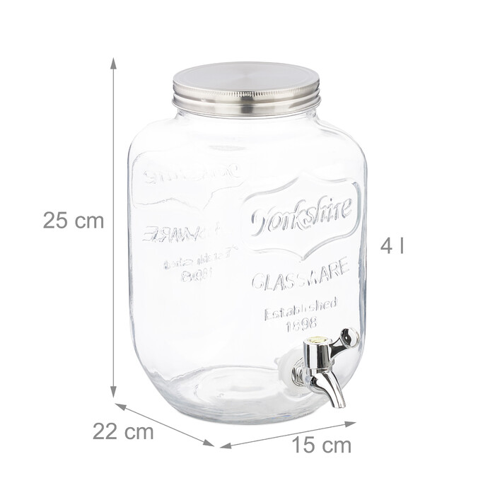 Relaxdays 4 Liter Getränkespender im 2er Set