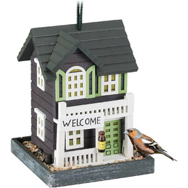 Relaxdays Vogelfutterhaus, Holz, HBT 23,5x18x18 cm