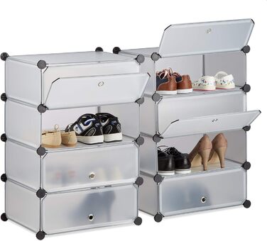 Relaxdays Schuhregal 10 Ebenen, Schuhschrank groß