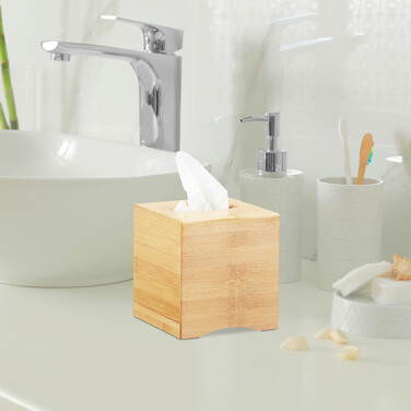 Relaxdays Kosmetiktücherbox quadratisch