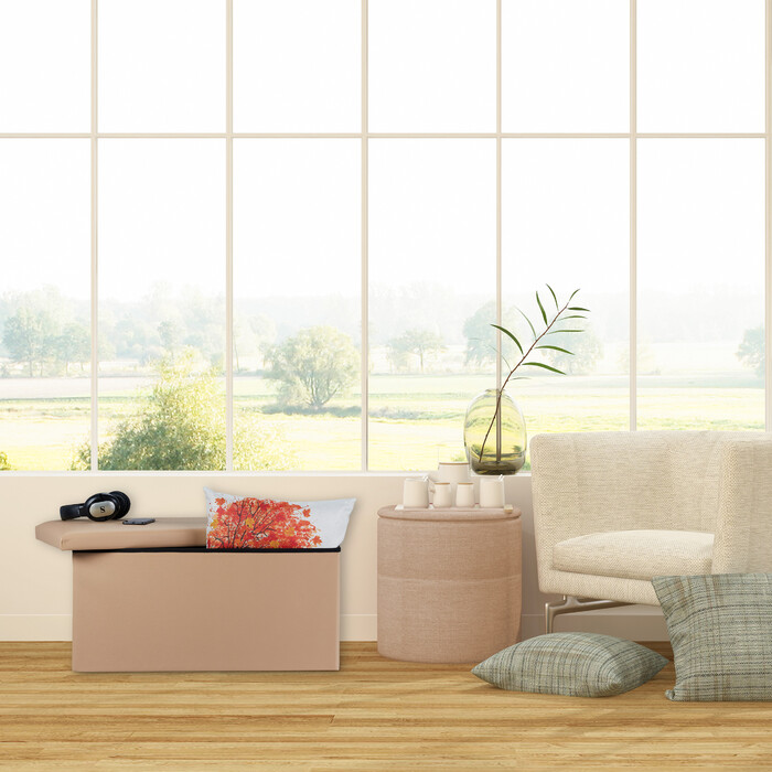 Relaxdays Sitzbank Kunstleder