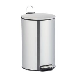 Relaxdays Edelstahl Treteimer 12 Liter